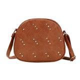 Solid Leather Shoulder Bag for Women