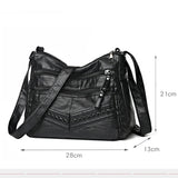 Vintage Ladies Handbag PU Leather Shoulder Messenger Classic Crossbody Pack