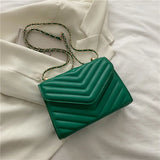 Solid Chain One-Shoulder Bag Spring Summer Crossbody Small Square Women's Bags