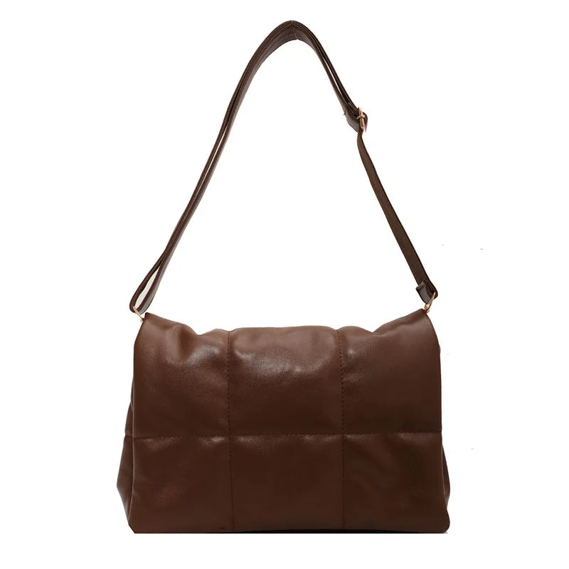 Embroidered Square Shoulder Bag Retro Style Winter