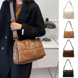 Embroidered Square Shoulder Bag Retro Style Winter