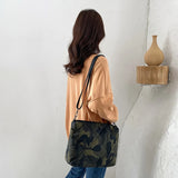 Women's Leopard Shoulder Bag Lightweight Crossbody Camouflage Nylon Bag