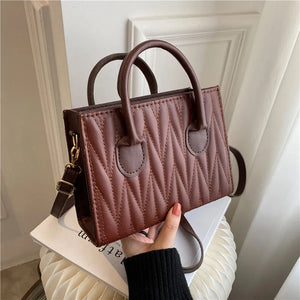 Rhombus Retro Portable Shoulder Crossbody Small Square Bags For Women