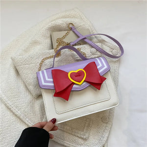 Women's Bow Square Bag Spring Cuteness One Shoulder Crossbody Bag