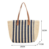Straw Woven Shoulder Bag Large Capacity Seaside Beach Vacation Tote Purse