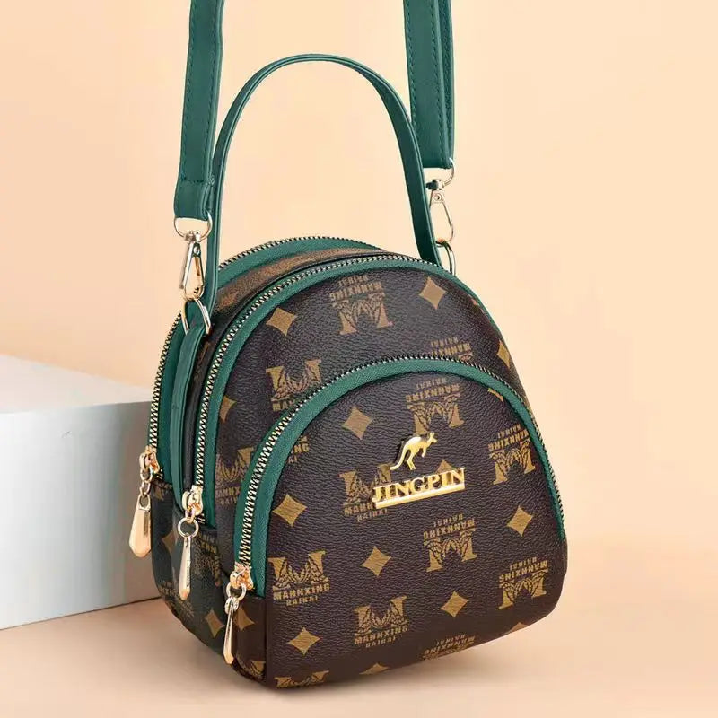 Women's Three-Layer Messenger Bag Large Capacity Handbag