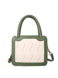 Women's Contrast Shoulder Crossbody Bag Top Handle Handbag