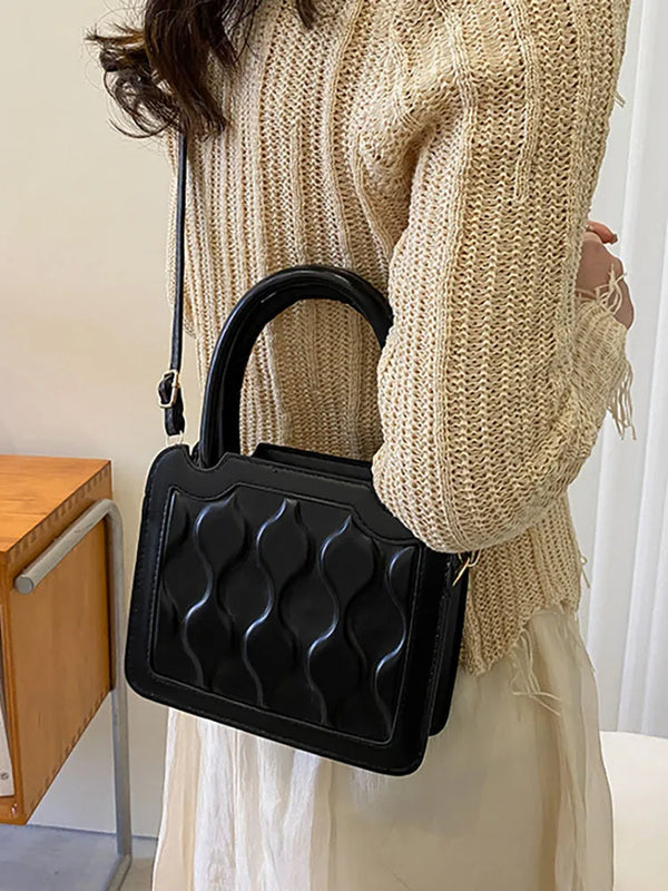 Women's Contrast Shoulder Crossbody Bag Top Handle Handbag