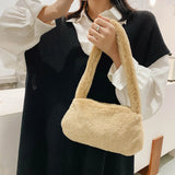 Plush Animal Print Shopper Shoulder Bag