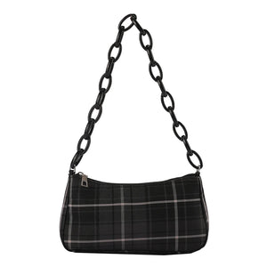 Plaid Print Shopper Bag Tote Purses Small Handbag Shoulder Bag