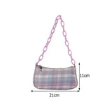 Plaid Print Shopper Bag Tote Purses Small Handbag Shoulder Bag