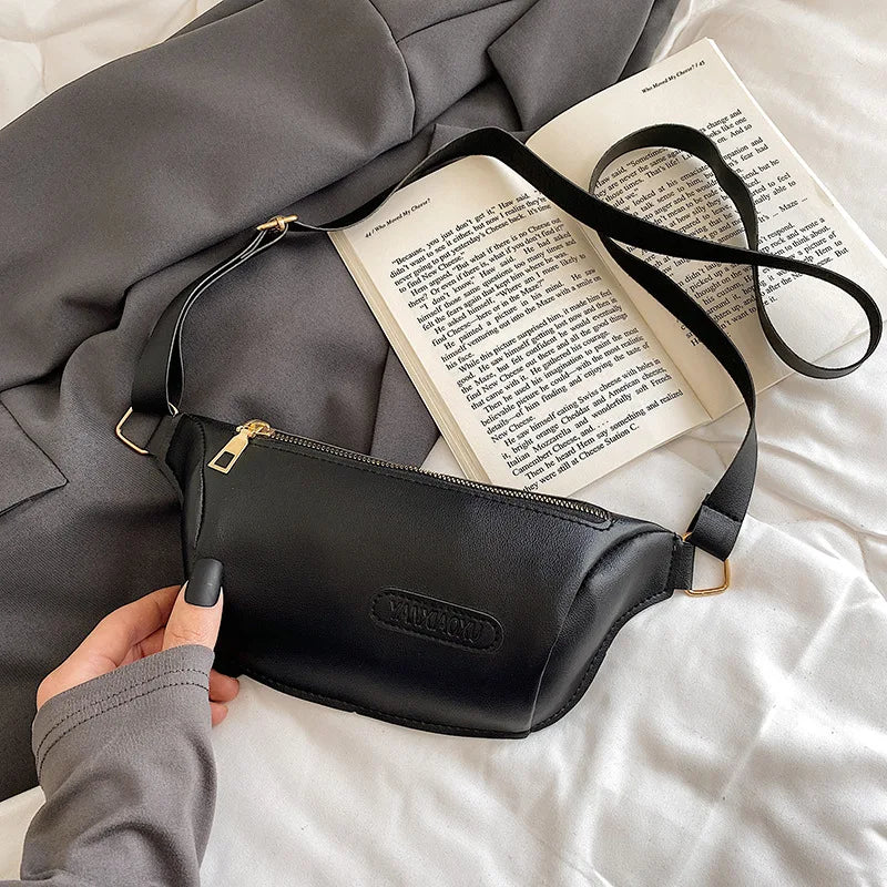 Women's Leather Waist Belt Bag Bananas Shoulder Bag