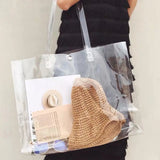Clear Beach Totes PVC Transparent Handbags Large Shopper Shoulder Bags