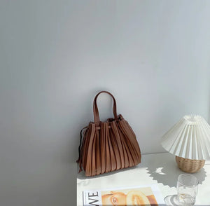 Striped Single Shoulder Messenger Bag Portable Fold Bag