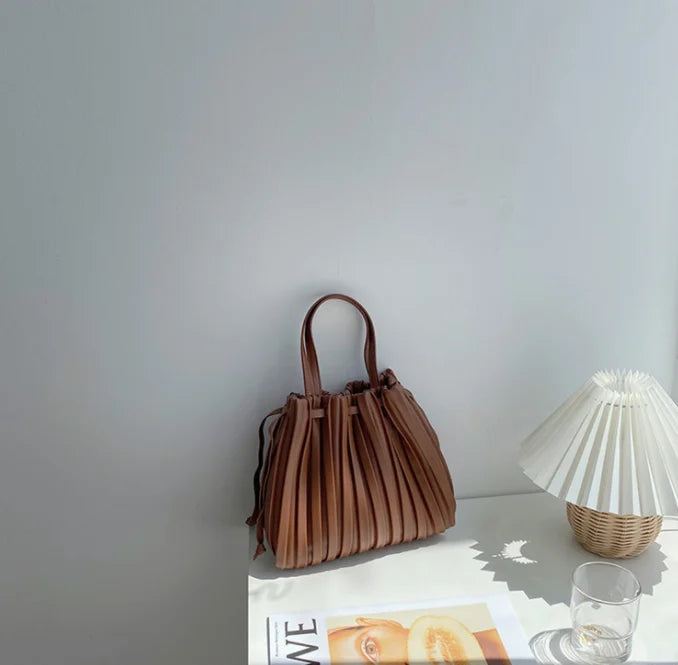 Striped Single Shoulder Messenger Bag Portable Fold Bag