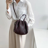 Striped Single Shoulder Messenger Bag Portable Fold Bag