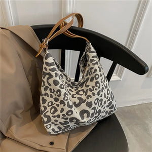 Leopard Print Shoulder Bag Large Capacity Handbag