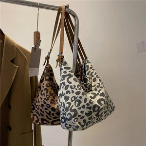 Leopard Print Shoulder Bag Large Capacity Handbag