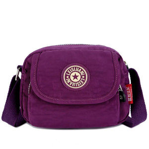 Women's Nylon Shoulder Bag Small Square Backpack