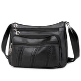 Women's Light Weight Crossbody Bag Casual Messenger Solid PU Leather Shoulder Ba