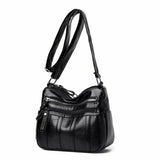 Women's Multi-Layer Messenger Bag Small PU Leather Shoulder Crossbody