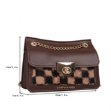 Winter Flow Chain Ins Shoulder Crossbody Plaid Bags For Women
