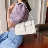 Crocodile Pattern Shoulder Bag Small Square Bag Pure Portable Small Bag