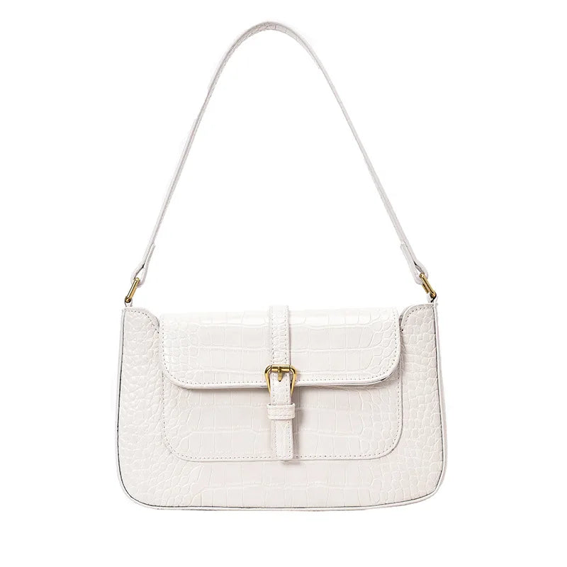 Crocodile Pattern Shoulder Bag Small Square Bag Pure Portable Small Bag