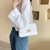Women's Crocodile Pattern Chain Shoulder Messenger Bag