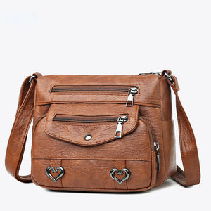 Autumn Retro Leather Shoulder Bag Large Capacity Messenger Bag
