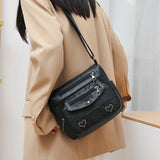 Autumn Retro Leather Shoulder Bag Large Capacity Messenger Bag