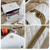 Women's Crossbody Chain Shoulder Bag with Rivet Lingge Top-Texture