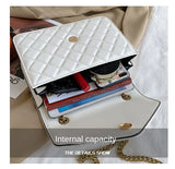 Women's Crossbody Chain Shoulder Bag with Rivet Lingge Top-Texture