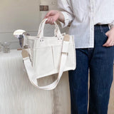 Canvas Female Handbags Ladies Middle Bag Shoulder Bag