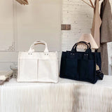 Canvas Female Handbags Ladies Middle Bag Shoulder Bag