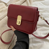 Women's PU Leather Shoulder Bag Messenger Bag Small Square Crossbody Bag
