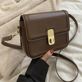 Women's PU Leather Shoulder Bag Messenger Bag Small Square Crossbody Bag