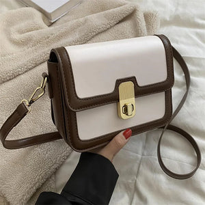 Women's PU Leather Shoulder Bag Messenger Bag Small Square Crossbody Bag