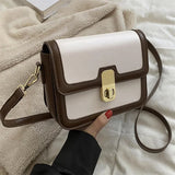 Women's PU Leather Shoulder Bag Messenger Bag Small Square Crossbody Bag