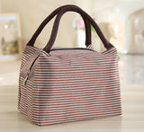 Women's Stripe Handbags Oxford Cloth Lunch Bags Multi-function Mother Bags