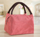 Women's Stripe Handbags Oxford Cloth Lunch Bags Multi-function Mother Bags