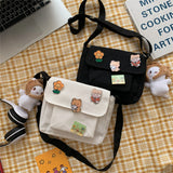Sweet Cartoon Messenger Bag Preppy Style Casual Crossbody Purse