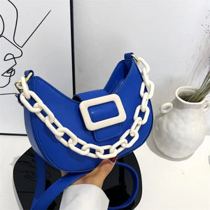Women's Crossbody Bag Pu Leather Shoulder Chain Bag