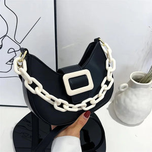 Women's Crossbody Bag Pu Leather Shoulder Chain Bag