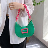 Women's Crossbody Bag Pu Leather Shoulder Chain Bag