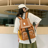 Japanese Canvas Shoulder Bag Large Student Backpack