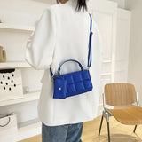 High-quality Texture Square Bag Shoulder Messenger Handbag