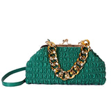 Clouds Chain Shoulder Bags Pleated Leather Clip Handbags Crossbody Bags