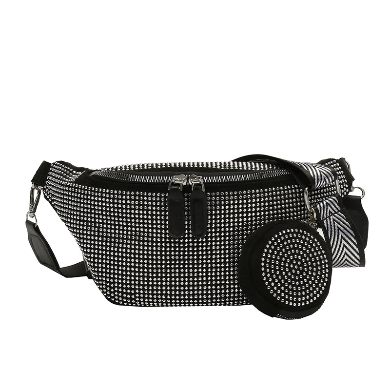 Wide Strap Shoulder Bags Saddle Chest Bags Casual Totes Ladies Messenger Bags