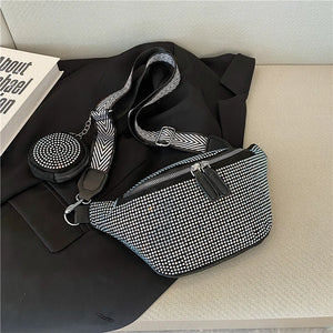 Wide Strap Shoulder Bags Saddle Chest Bags Casual Totes Ladies Messenger Bags